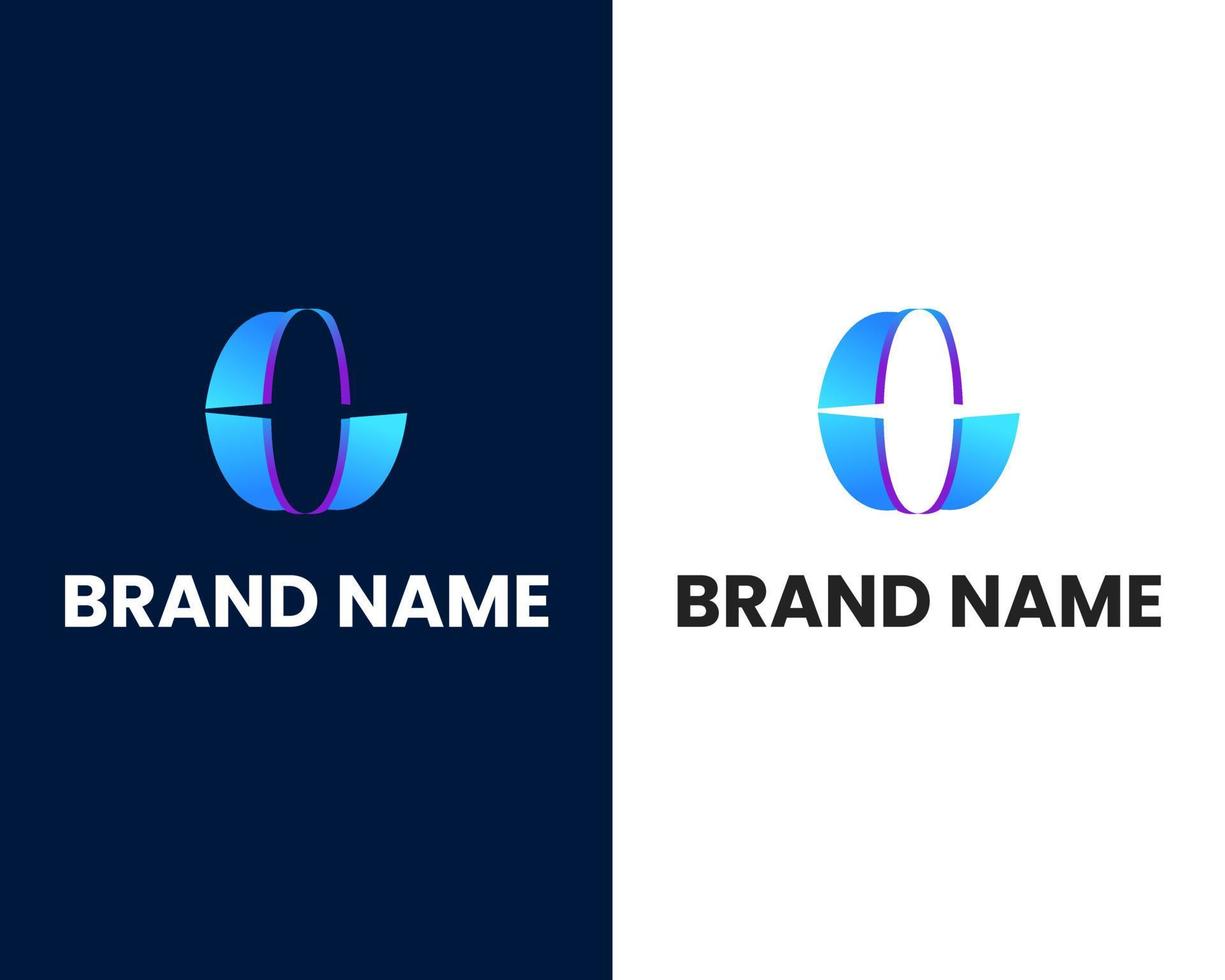 plantilla de diseño de logotipo moderno de letra o y g vector