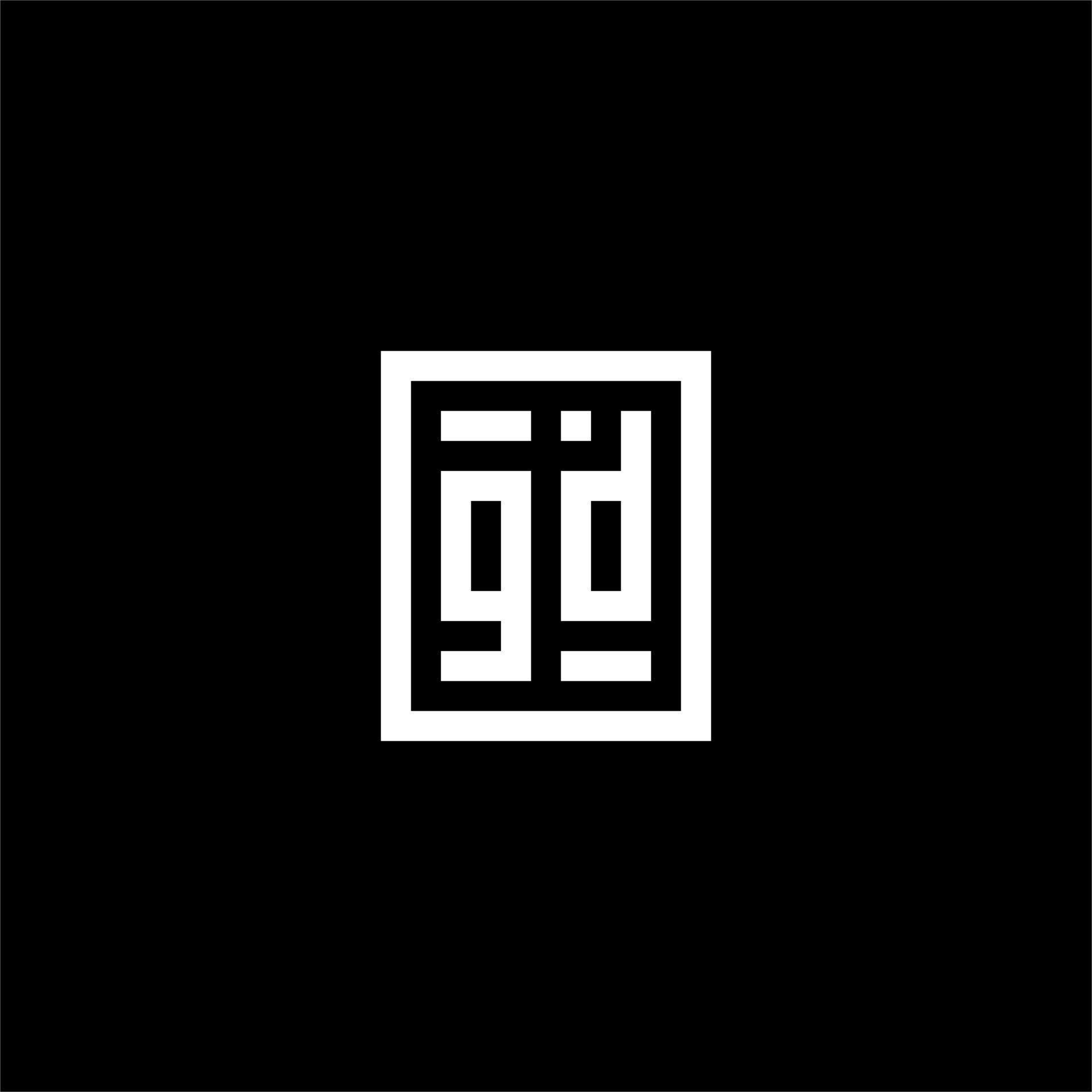 GD initial logo with square rectangular shape style 11487823 Vector Art ...