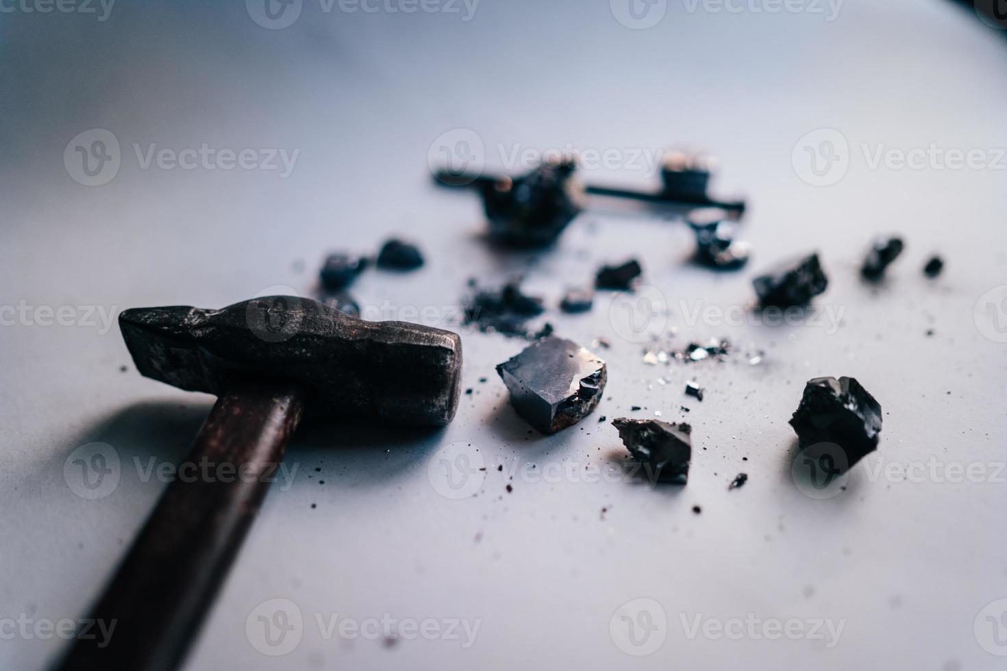 mineral of galena on a white background photo
