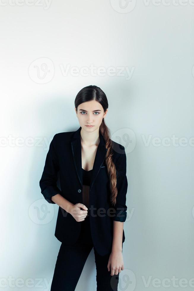 Young beautiful woman modeling photo