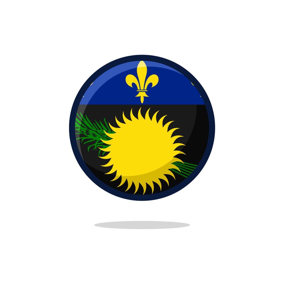 Guadeloupe Flag Icon vector