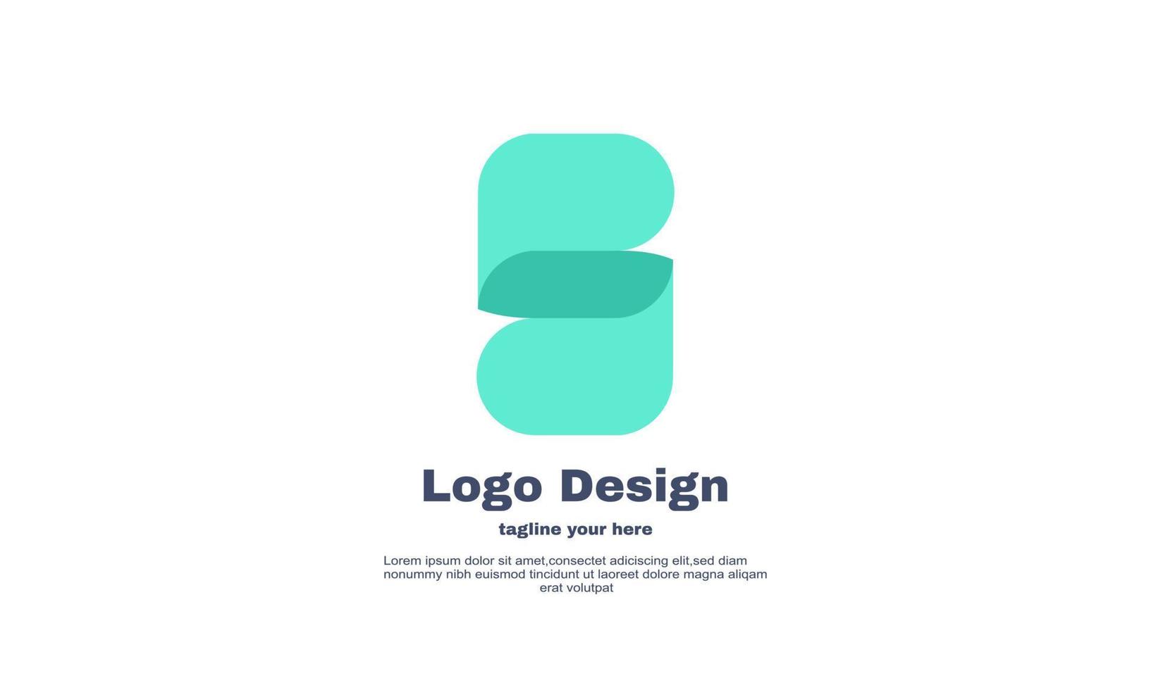 unique flat s letter logo vector abstract symbol design isolated on