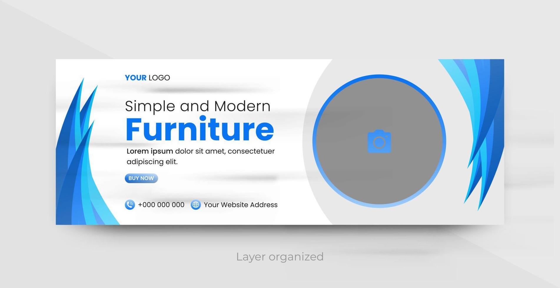 Furniture Business Banner Cover Design, Web Banner Template For Furniture Business Pro Vector
