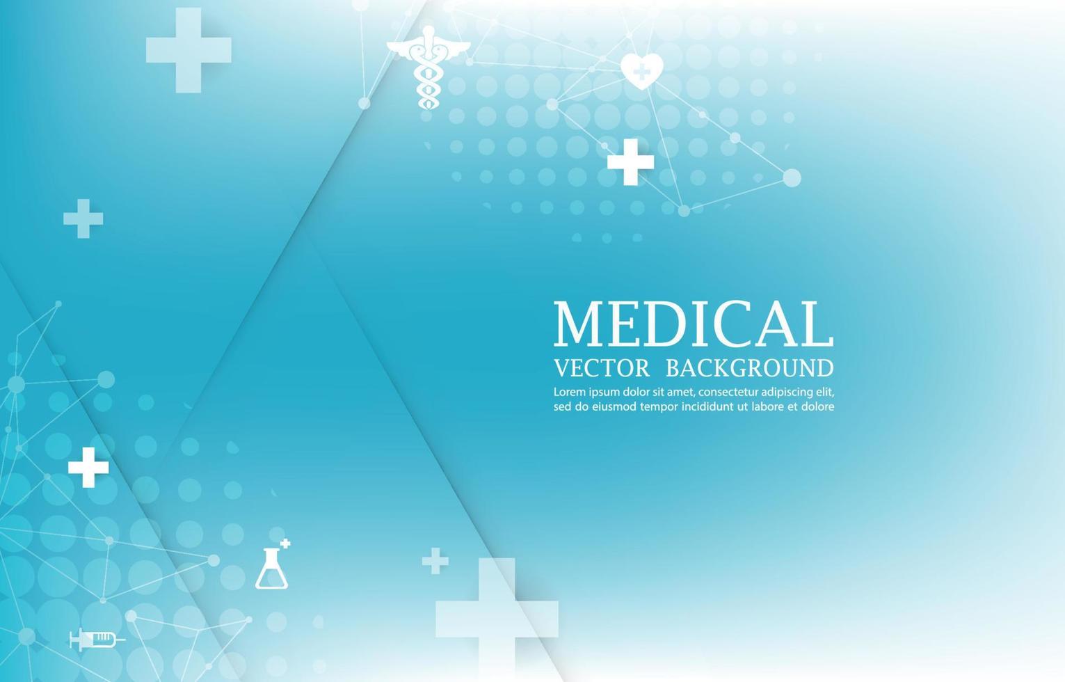 Modern medical vector wallpaper.futuristic blue vector health care medical background