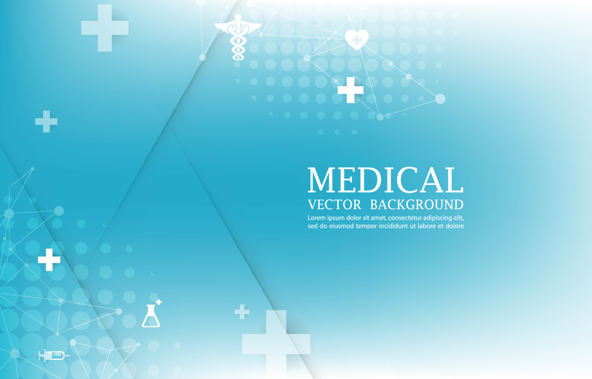 Modern medical vector wallpaper.futuristic blue vector health care