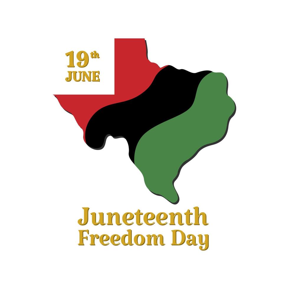 Juneteenth Celebrates African American Black Freedom since 1865 vector