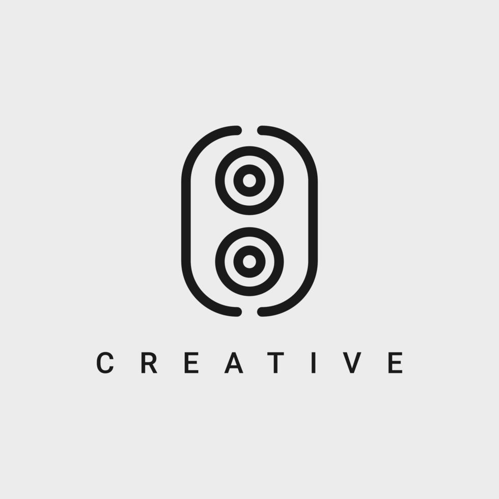 Dual Camera Icon Logo Vector