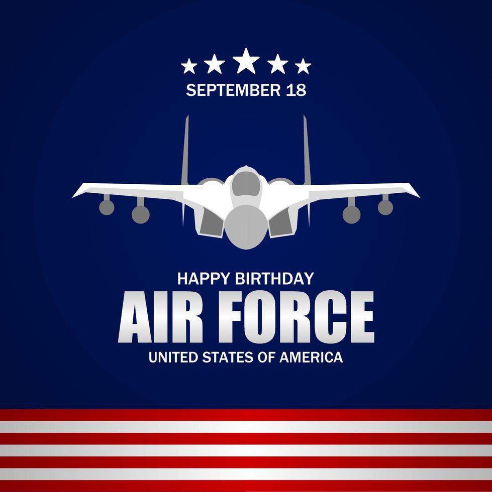 Happy birthday United States Air Force vector