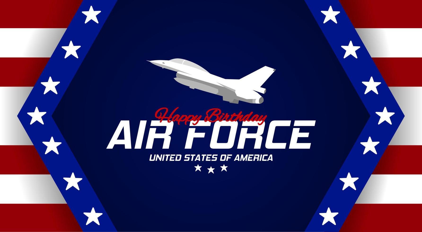 Happy Birthday United States Air Force vector