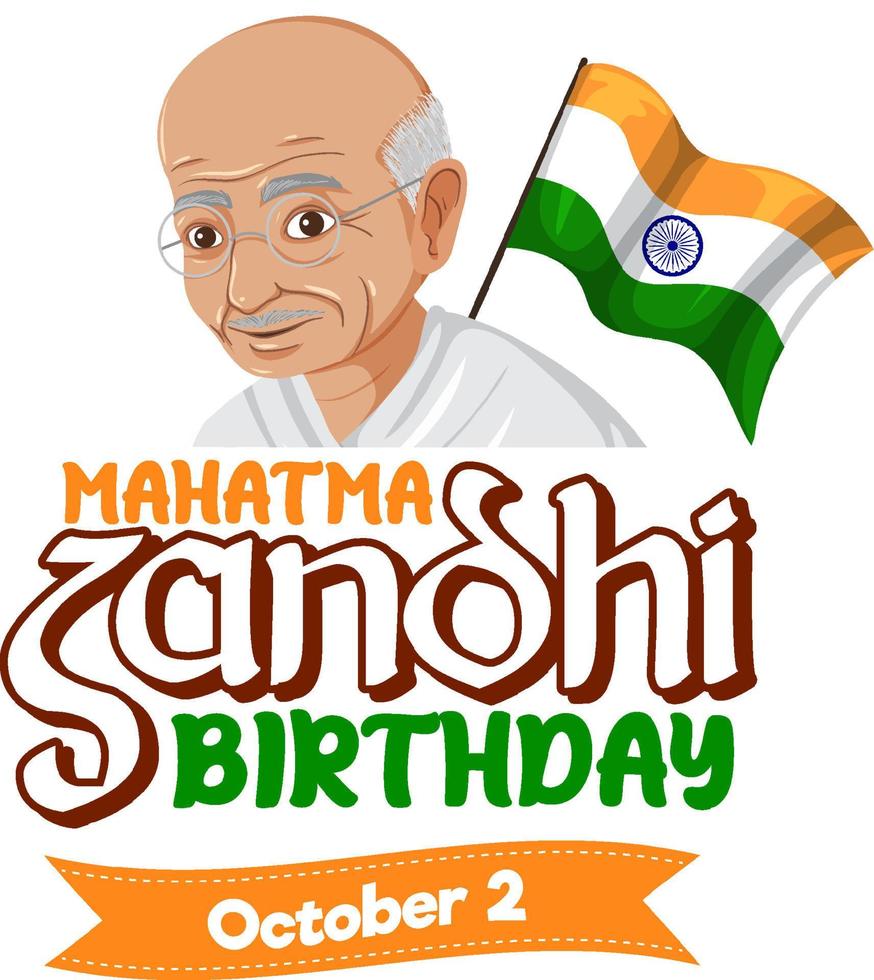 Mahatma Gandhi Birthday Banner Design vector