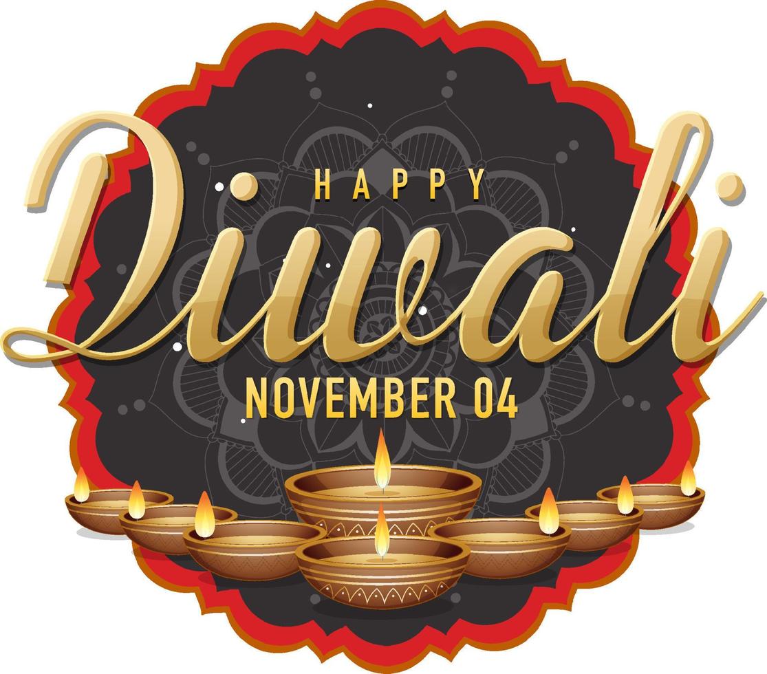 Happy Diwali Day Poster Design vector