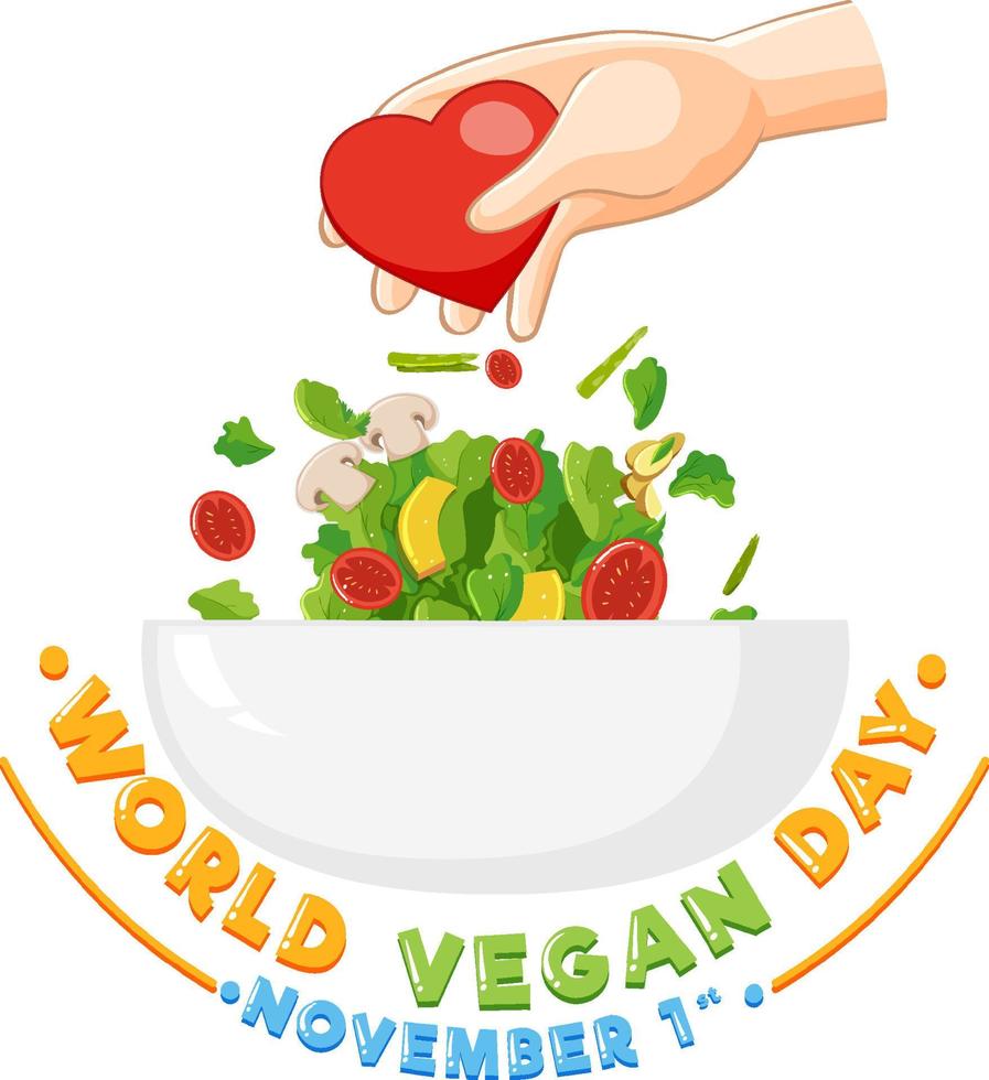 World Vegan Day Banner Design vector