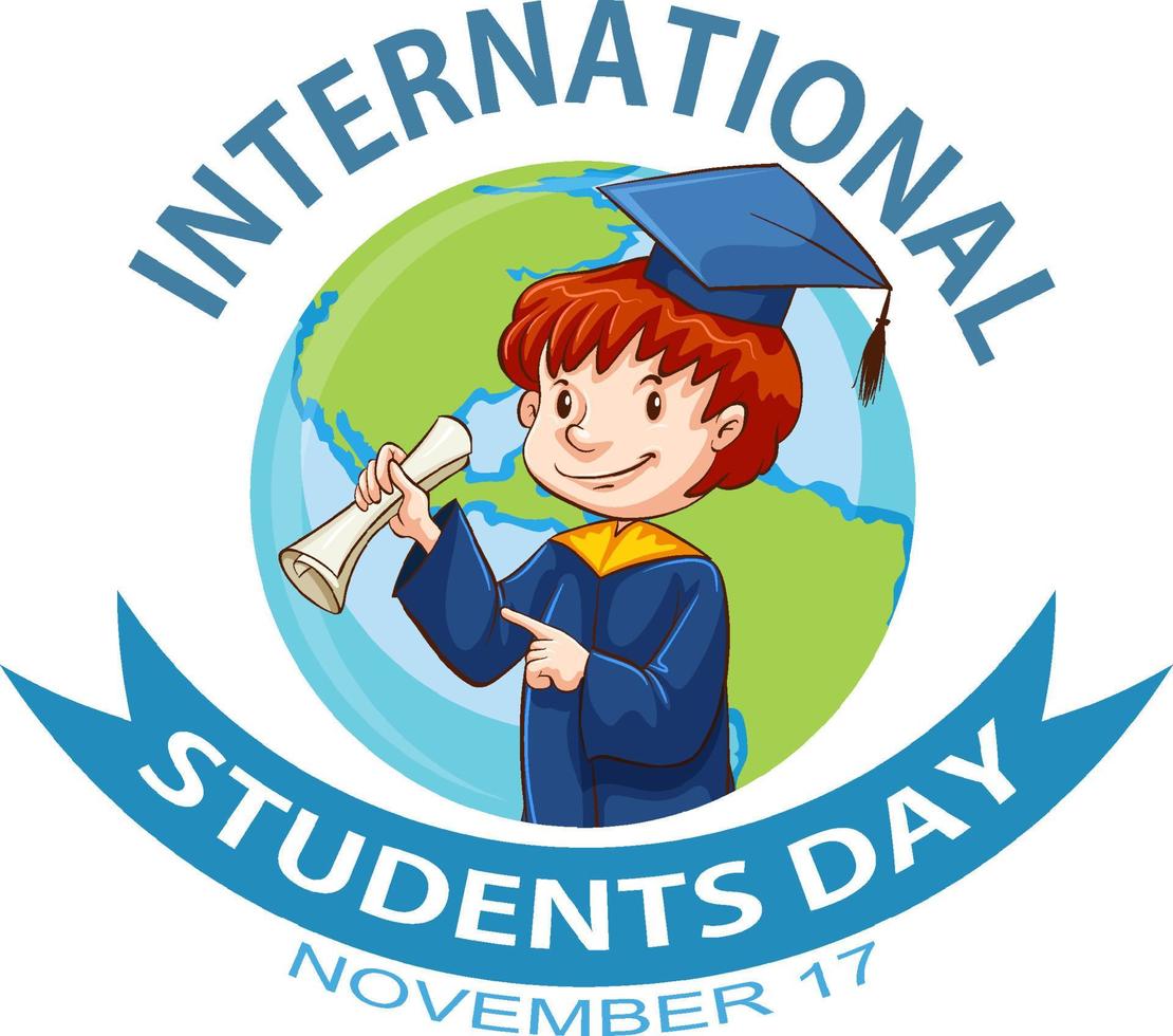 International Students Day Banner Design vector