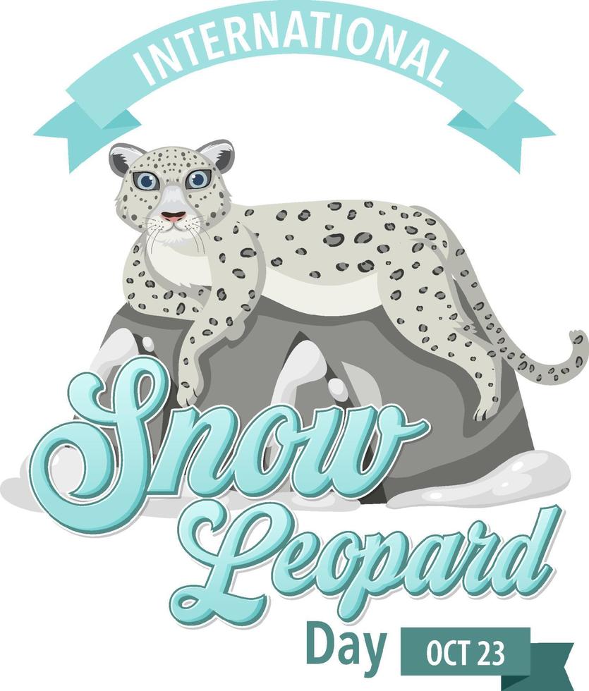 concepto de logotipo internacional de leopardo de las nieves vector