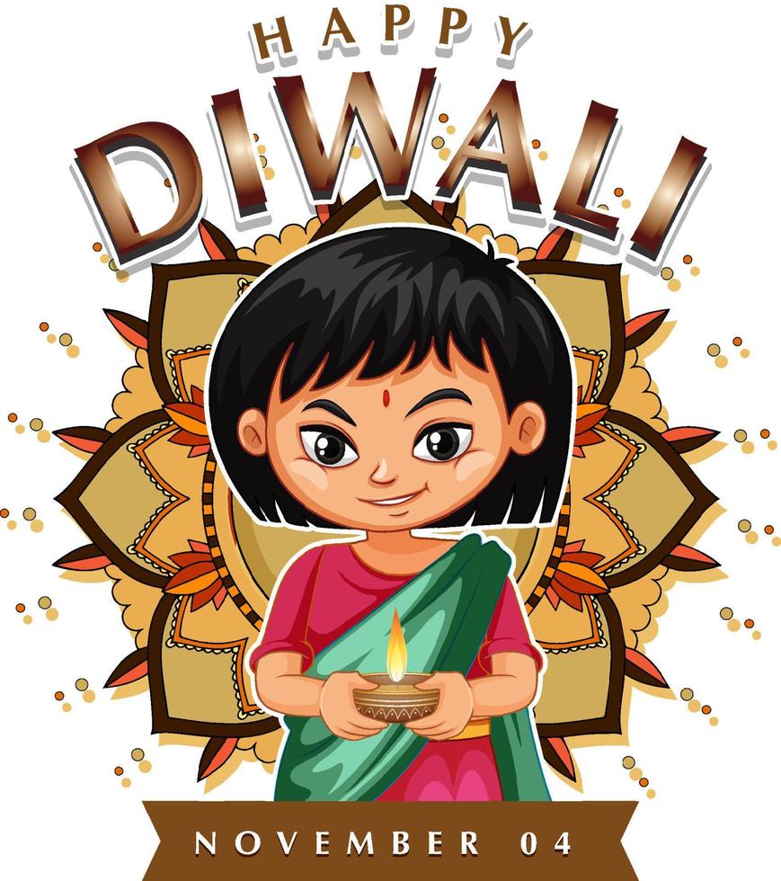 Happy Diwali Day Poster Design vector