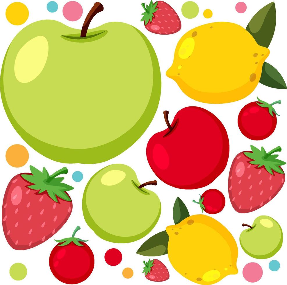 Cartoon fruits seamless pattern 11490846 Vector Art at Vecteezy