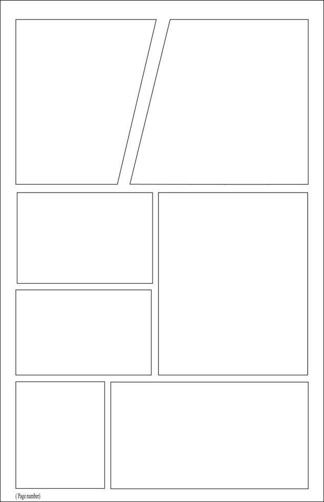 Comic backgrounds. Manga, pop art backdrops in frames 2 panel and 7 square style 1 for helping mangaka drawing vector