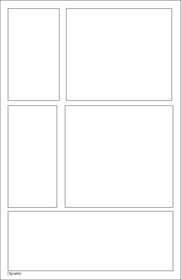 Comic backgrounds. Manga, pop art backdrops in frames 2 panel and 5 square style 2 for helping mangaka drawing vector