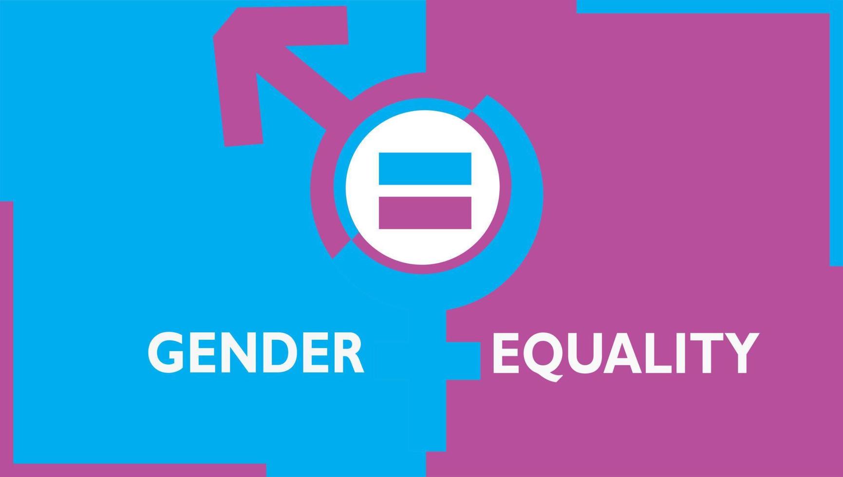 ilustración conceptual de la igualdad de género, la igualdad de oportunidades y derechos de hombres y mujeres vector