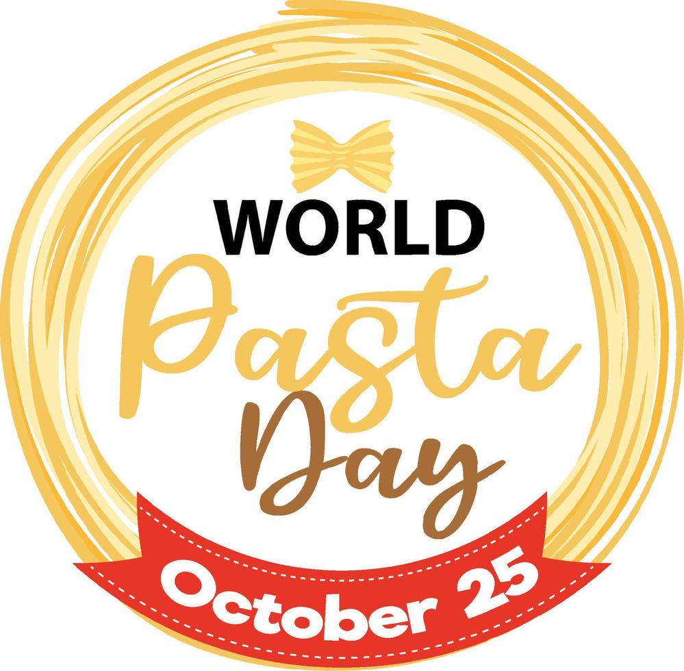 diseño del cartel del día mundial de la pasta vector