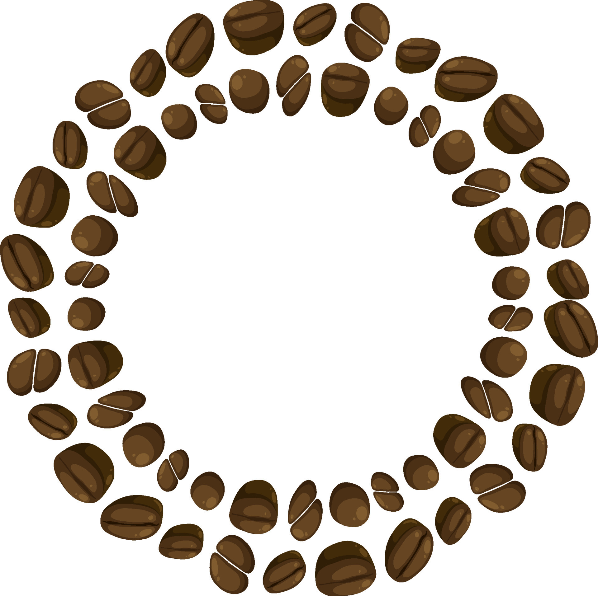 Round coffee beans frame template 11491053 Vector Art at Vecteezy