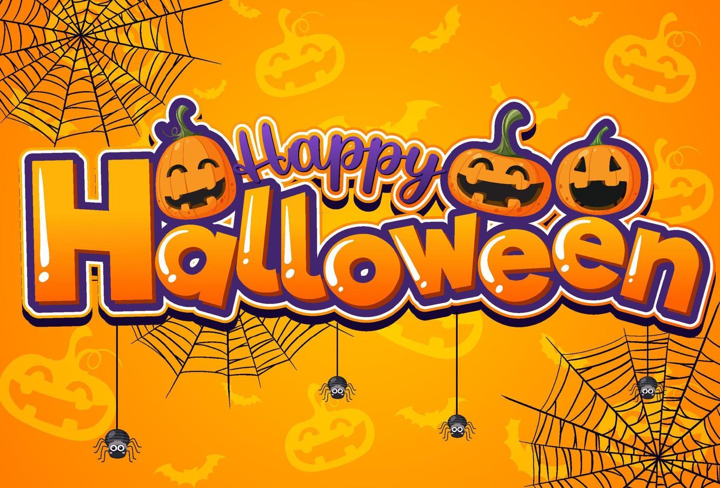 Happy Halloween Poster Template vector