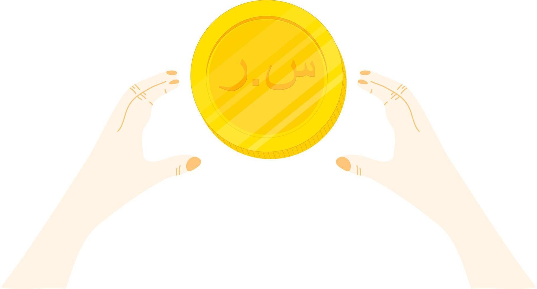 Saudi Arabia hand drawn flag,Saudi Riyal hand drawn vector