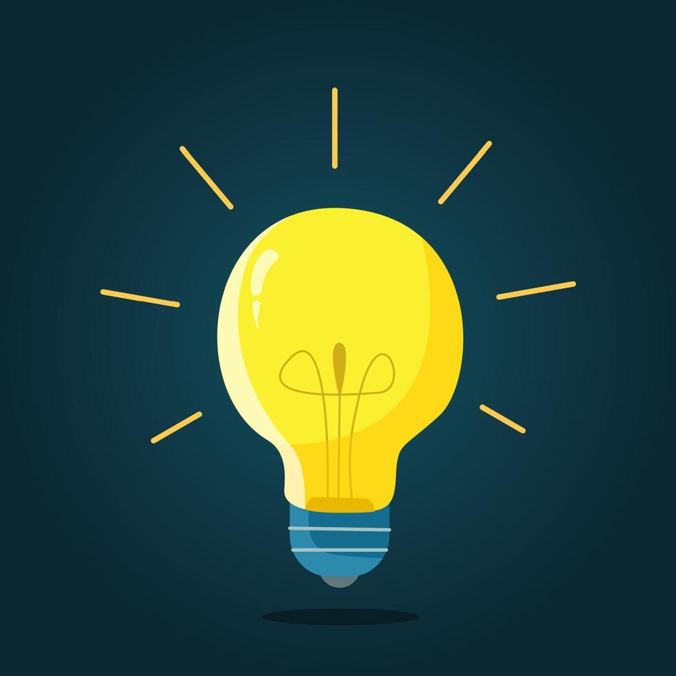 Light bulb vector icon