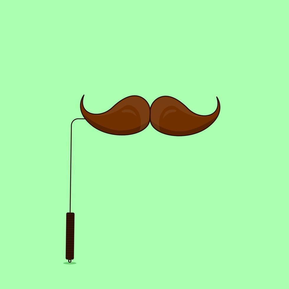 mustache cartoon icon vector