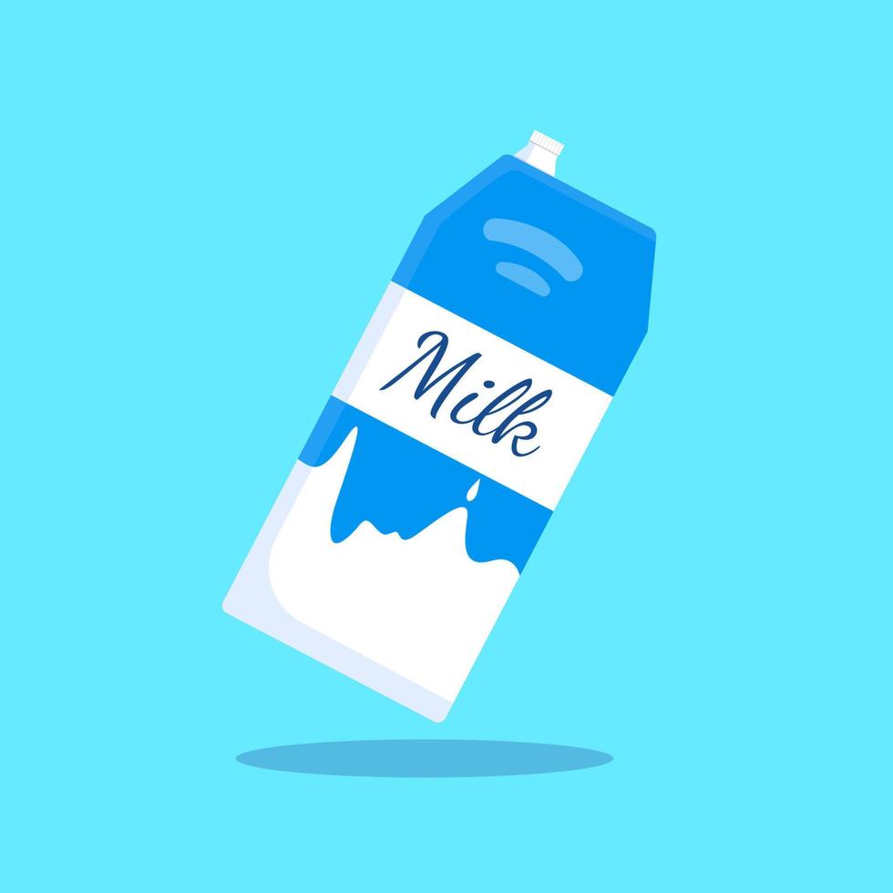 icono de vector de dibujos animados de botella de leche