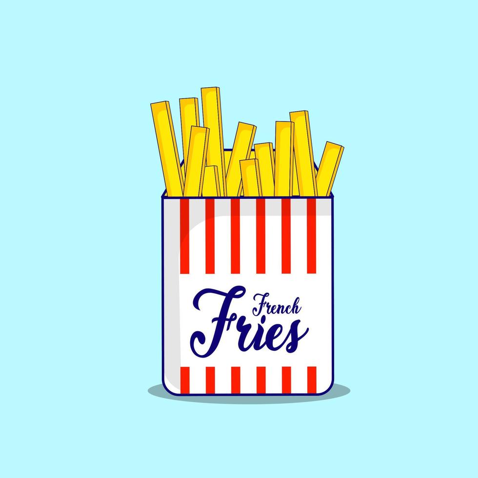 french fries cartoon vector