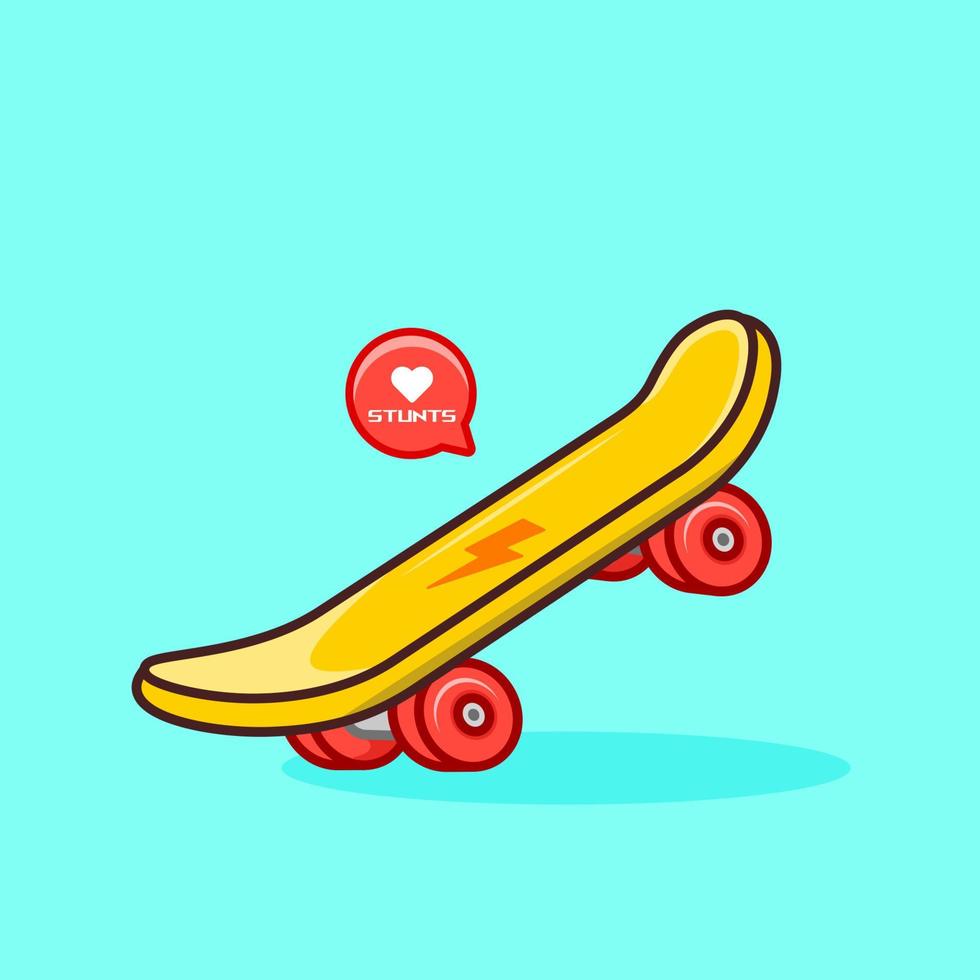 skateboard in action vector icon