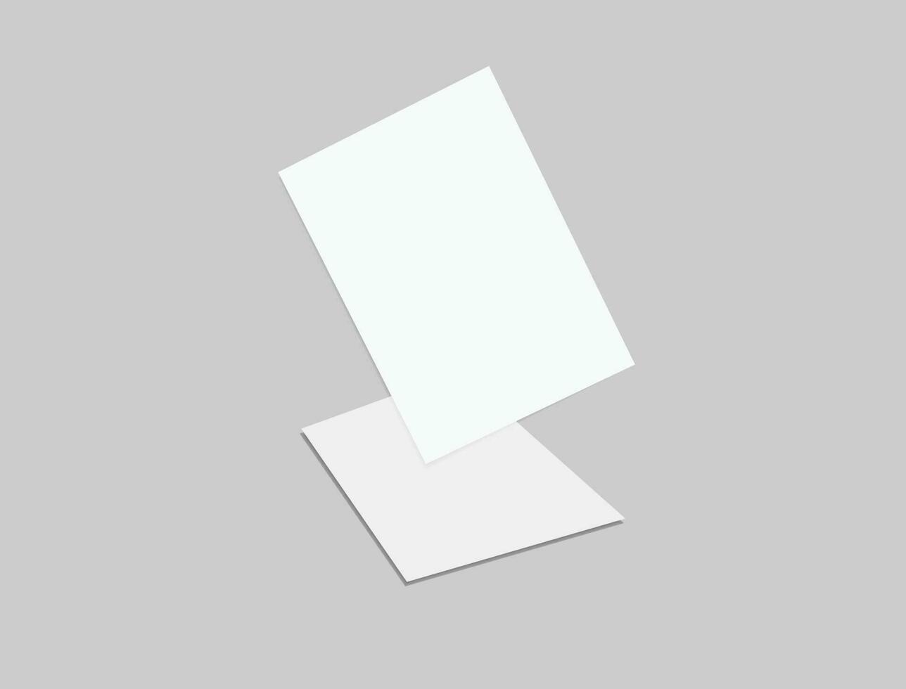 White blank paper sheet mockup vector