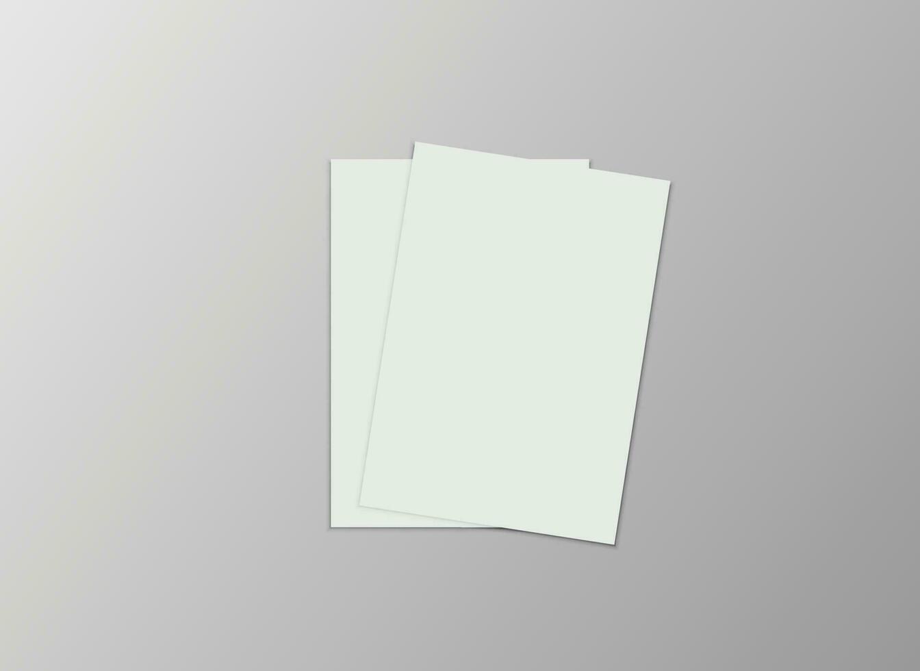 White blank paper sheet mockup vector