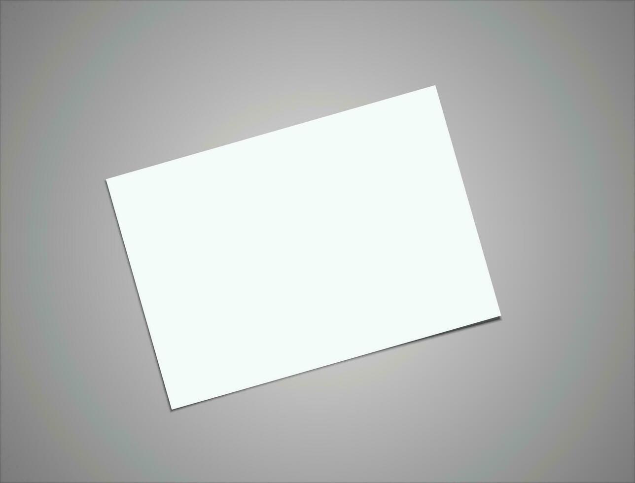 maqueta de hoja de papel en blanco blanco vector