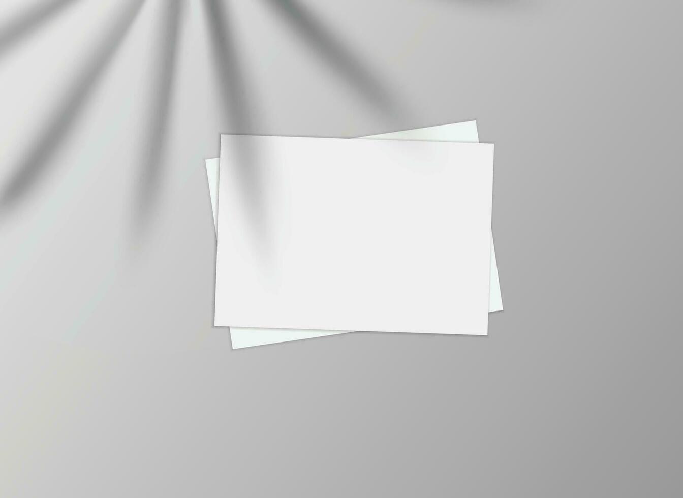 White blank paper sheet mockup vector