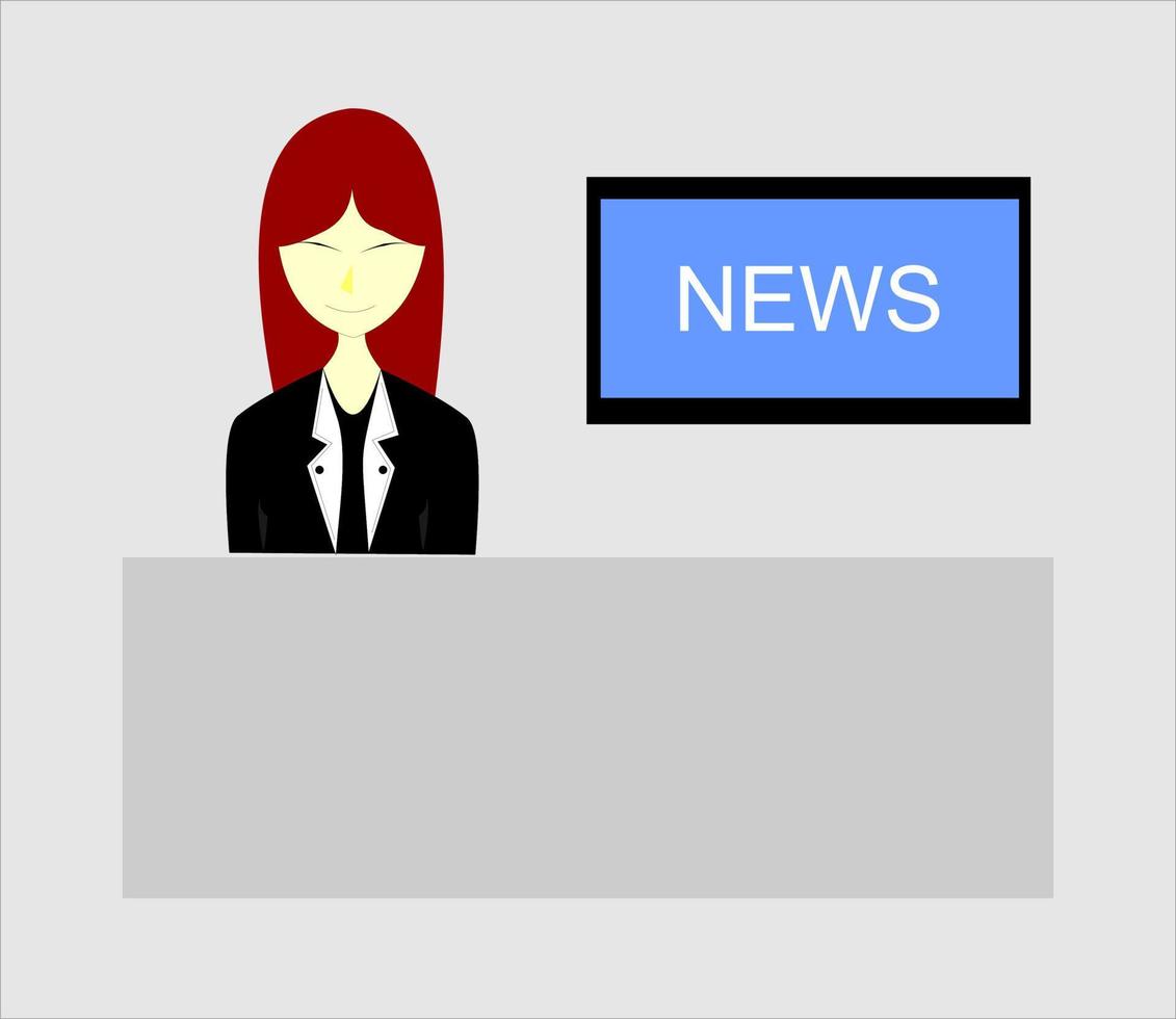 vector news anchor