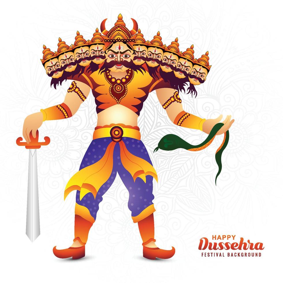 Beautiful ravana with ten heads for navratri dussehra festival ...