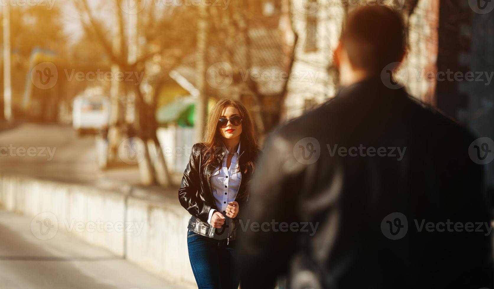 beautiful couple outdoors photo