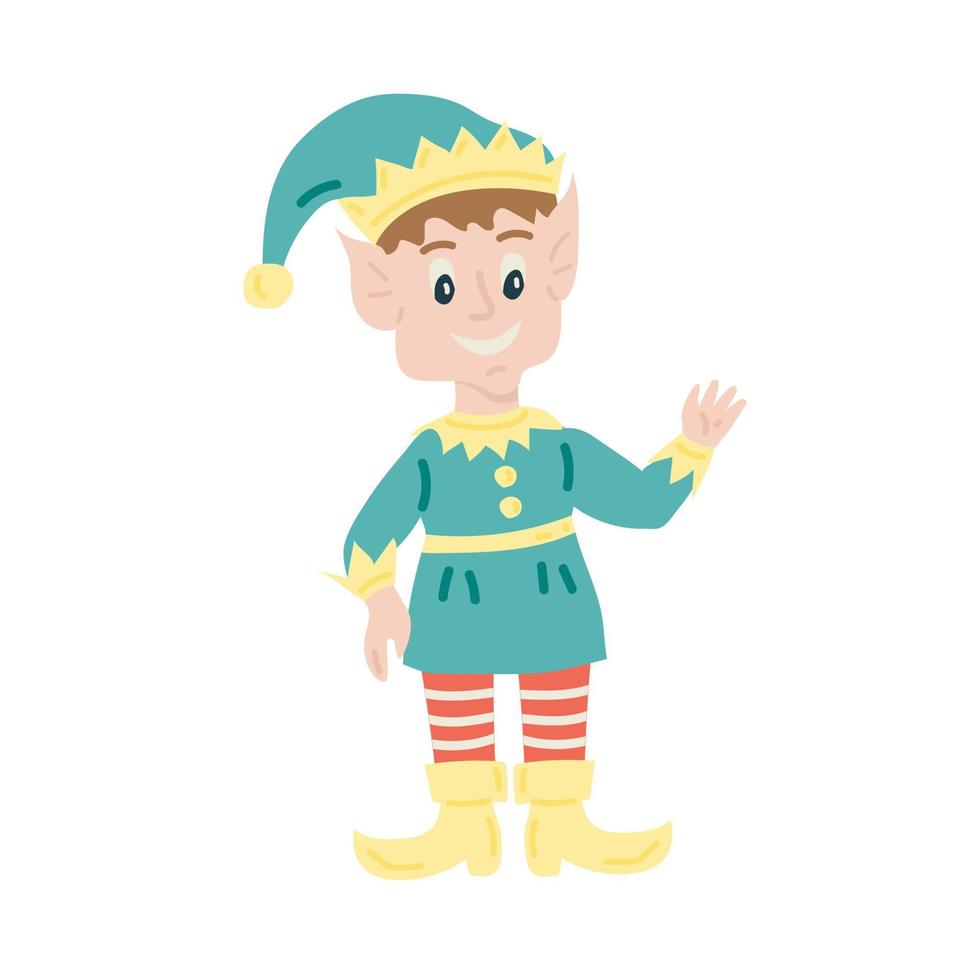 el duende navideño. colección de navidad. ilustración vectorial plana vector