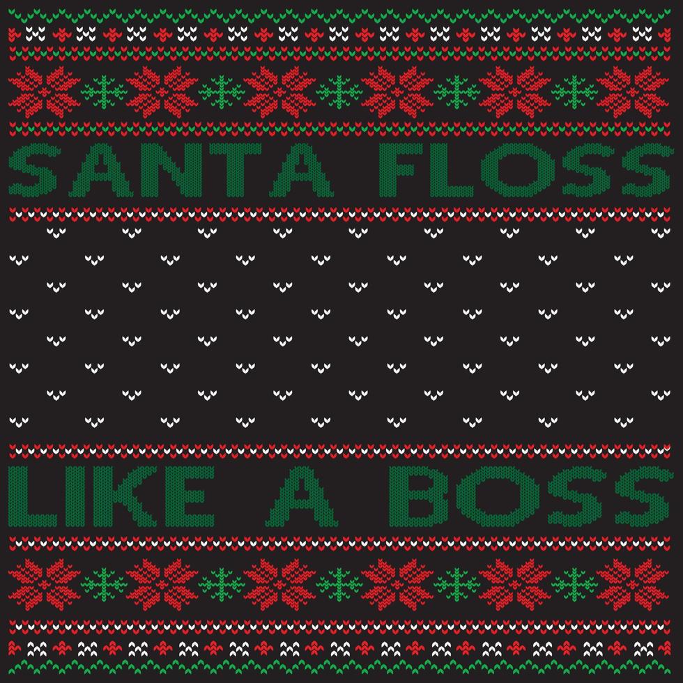 Santa floss like a boss. vector