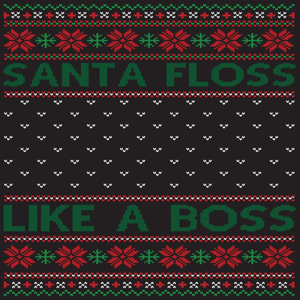 Santa floss like a boss. vector