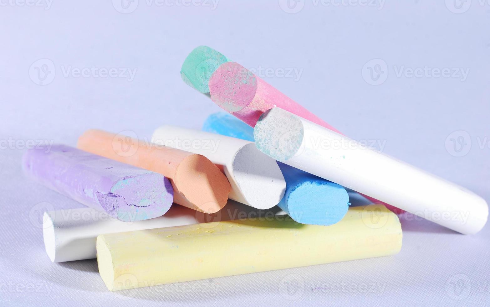 colored chalk for school photo