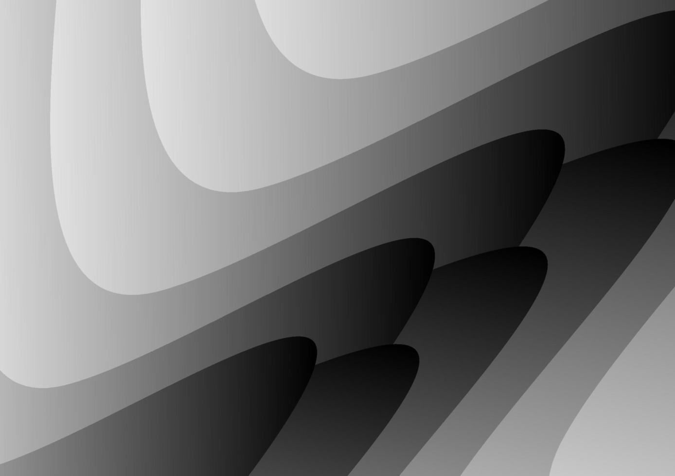 Abstract curve pattern in black and white gradient color. Creative stripe vector background for brochure template, booklet, flyer, poster