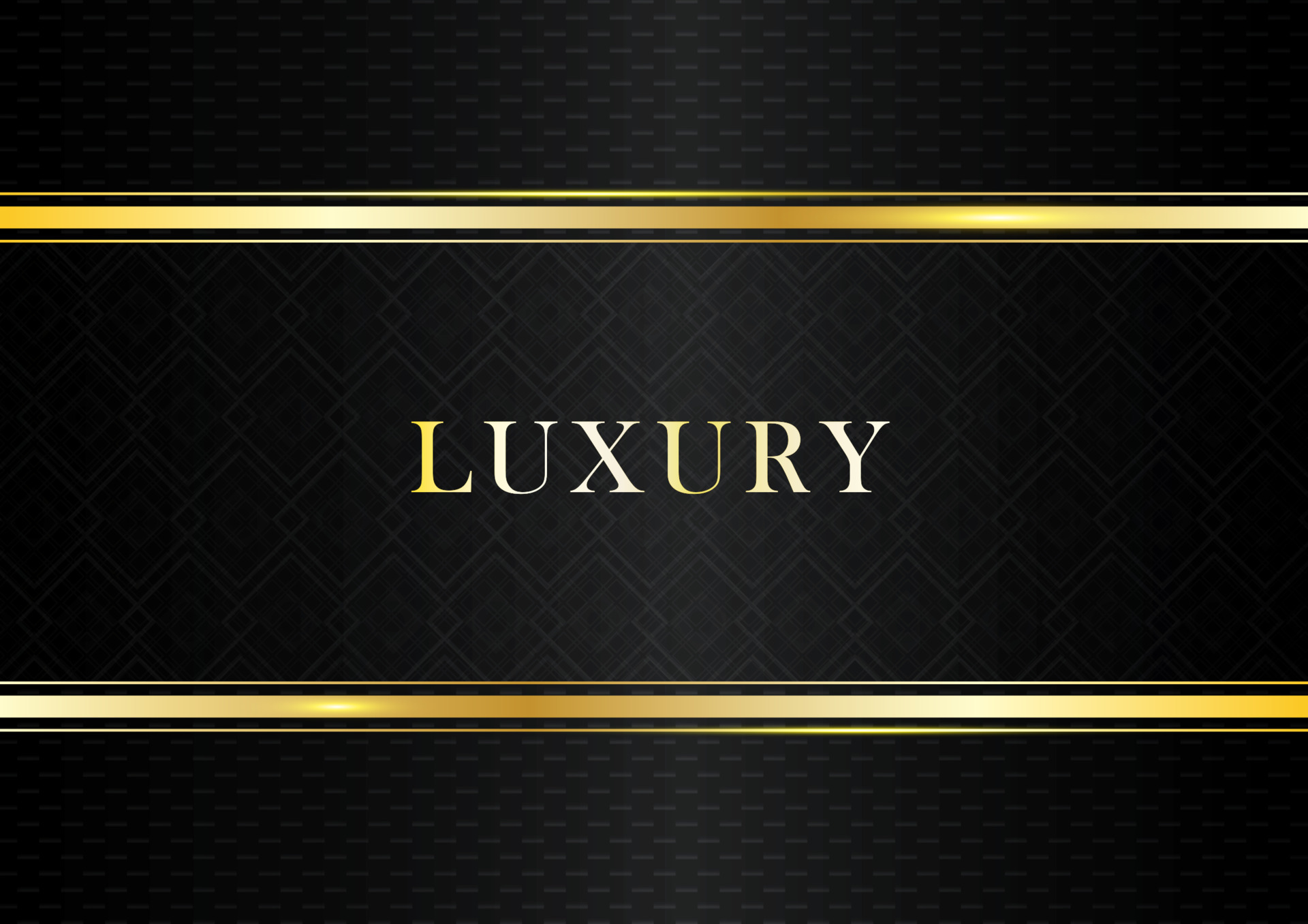 Black and gold abstract luxury background with light effected. Vector