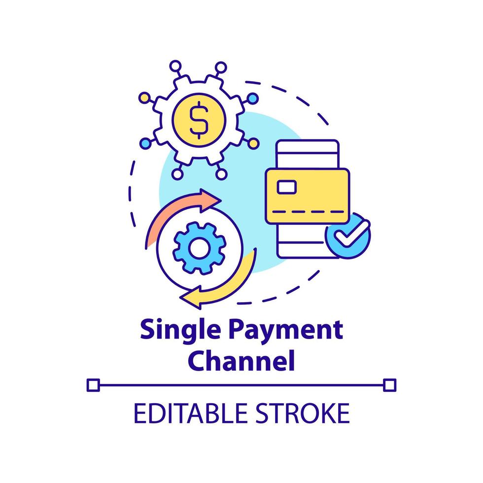 Single payment channel concept icon. Pay for ticket. Mobility as service value abstract idea thin line illustration. Isolated outline drawing. Editable stroke. vector