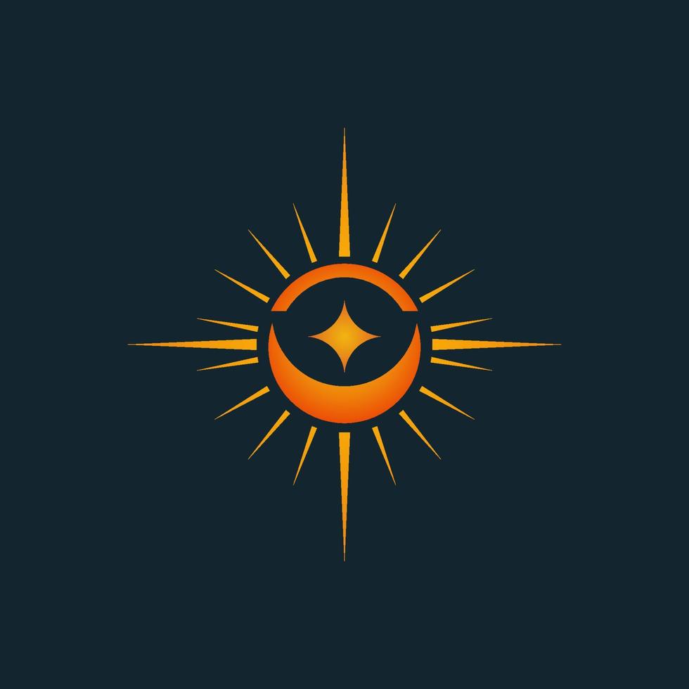 Sun Eye Icon Logo Template vector