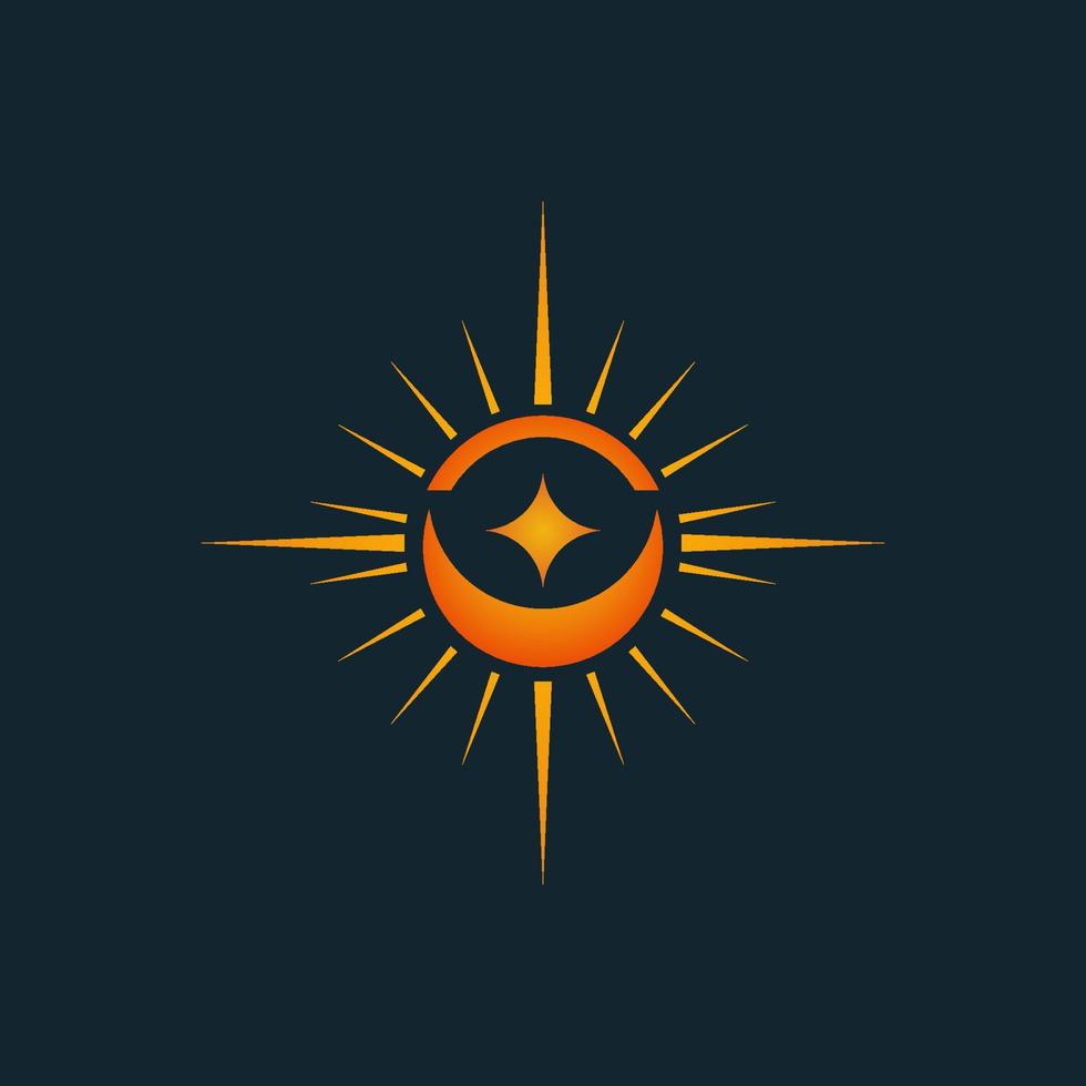 Sun Eye Icon Logo Template vector