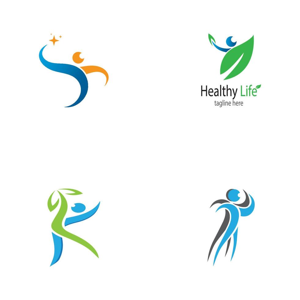 Human character logo sign illustration vector design