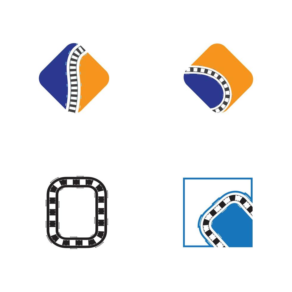 railway vector icon design template illustration